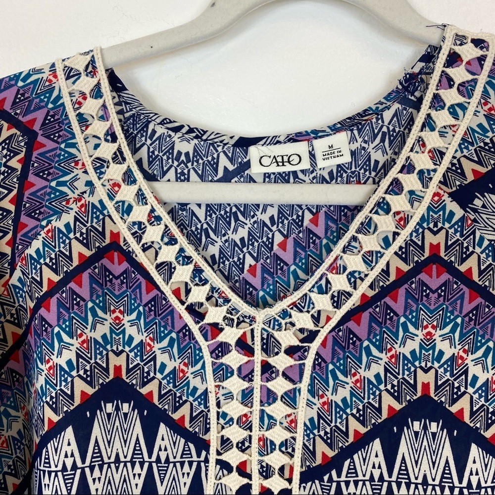 Cato Boho Flowy Top Size Medium - Picture 2 of 8